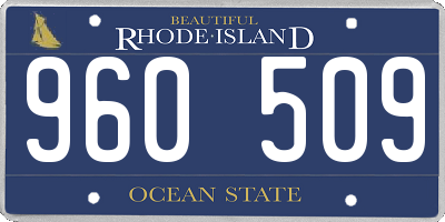 RI license plate 960509