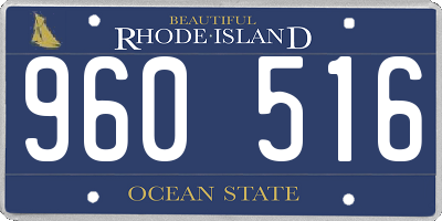 RI license plate 960516