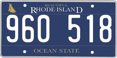 RI license plate 960518