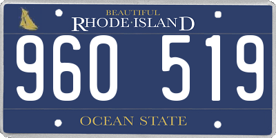 RI license plate 960519