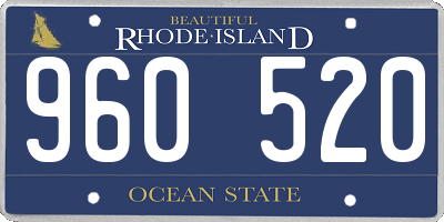 RI license plate 960520