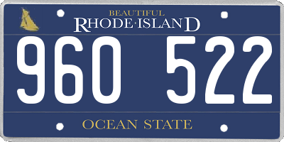 RI license plate 960522