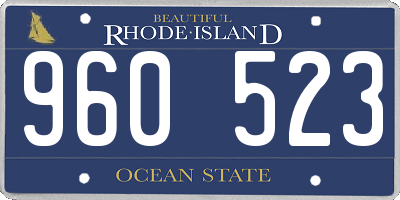RI license plate 960523