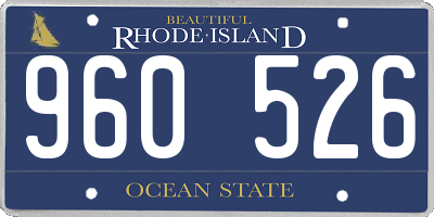 RI license plate 960526