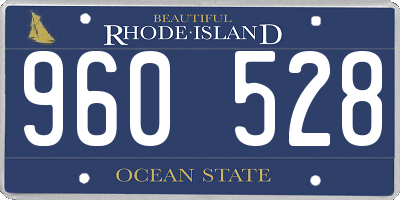 RI license plate 960528