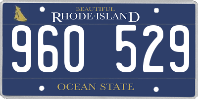 RI license plate 960529