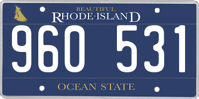 RI license plate 960531