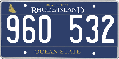 RI license plate 960532