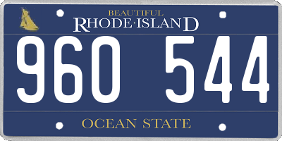 RI license plate 960544