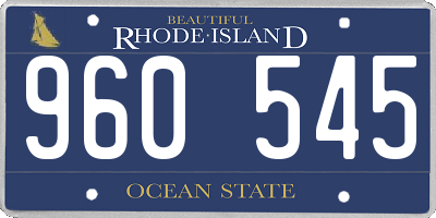 RI license plate 960545