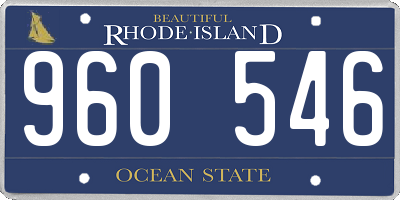 RI license plate 960546