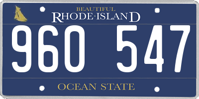 RI license plate 960547