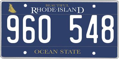 RI license plate 960548