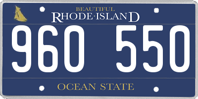 RI license plate 960550