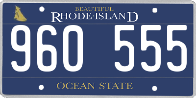 RI license plate 960555