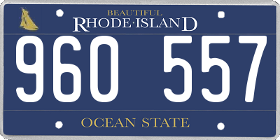 RI license plate 960557