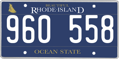 RI license plate 960558
