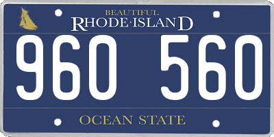 RI license plate 960560