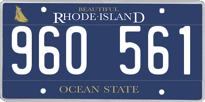 RI license plate 960561