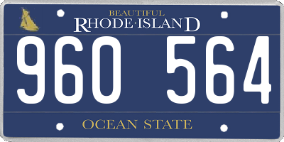 RI license plate 960564