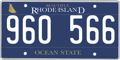 RI license plate 960566