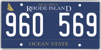 RI license plate 960569