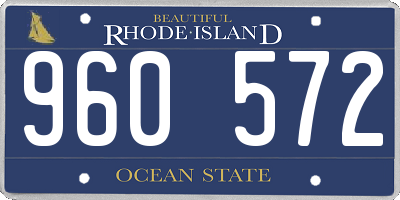 RI license plate 960572