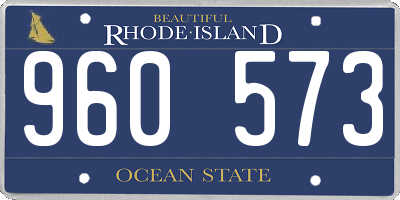 RI license plate 960573