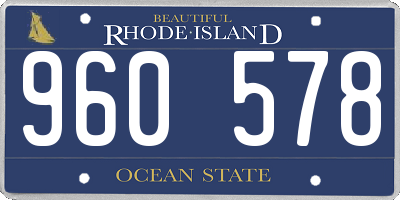 RI license plate 960578