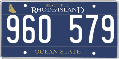 RI license plate 960579