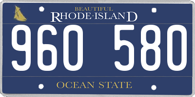 RI license plate 960580