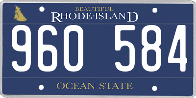 RI license plate 960584