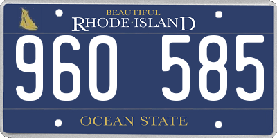RI license plate 960585