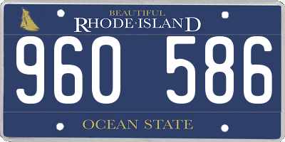 RI license plate 960586