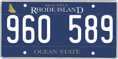 RI license plate 960589