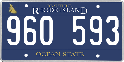 RI license plate 960593