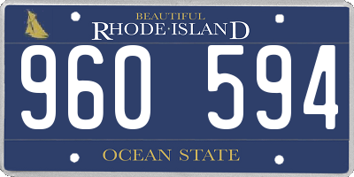 RI license plate 960594