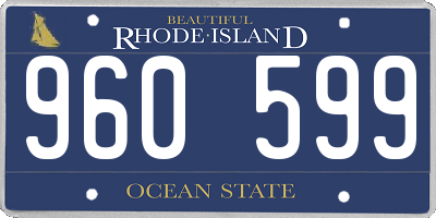 RI license plate 960599