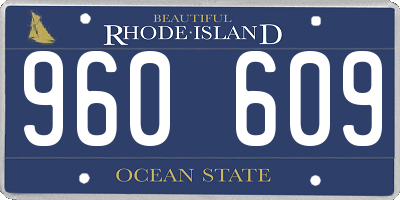 RI license plate 960609