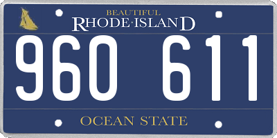 RI license plate 960611