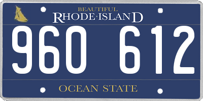 RI license plate 960612