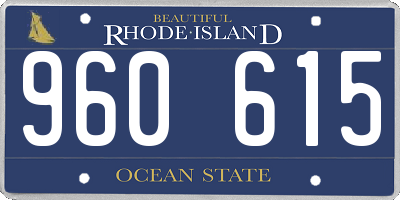 RI license plate 960615