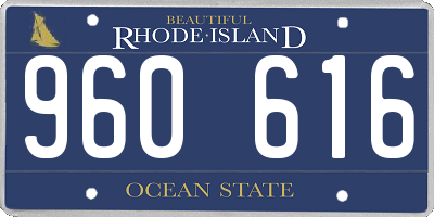 RI license plate 960616