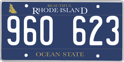 RI license plate 960623