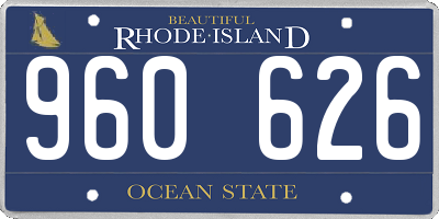 RI license plate 960626