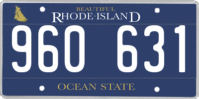 RI license plate 960631