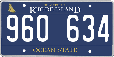 RI license plate 960634