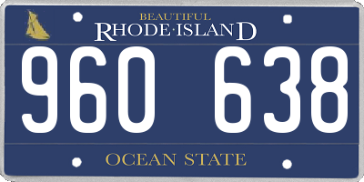 RI license plate 960638