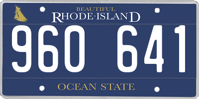 RI license plate 960641