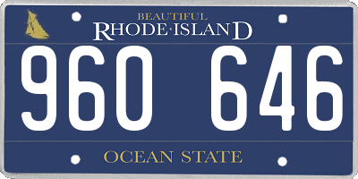 RI license plate 960646